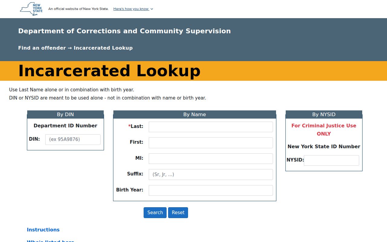 Sullivan County arrest search through DOCCS incarcerated person lookup