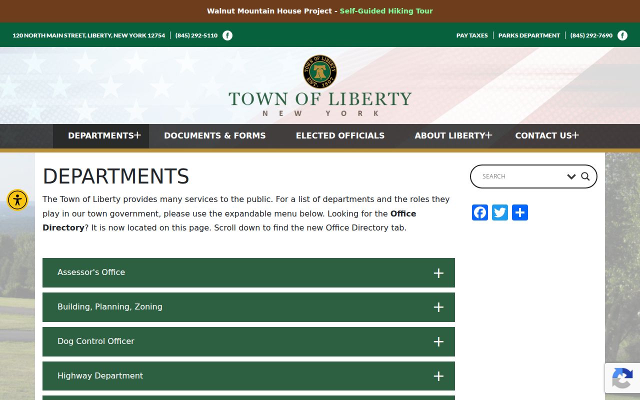 Liberty criminal court records and Town Justice Court contacts