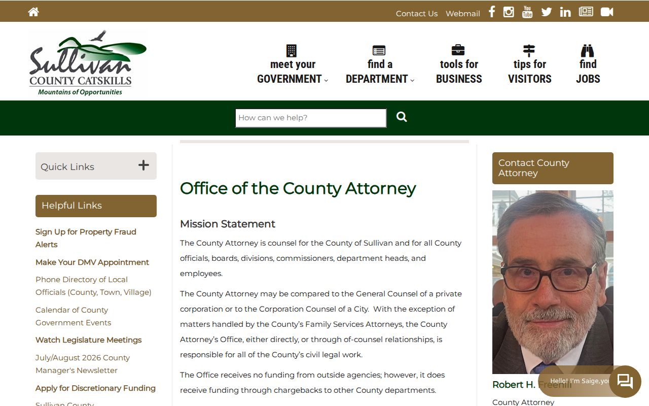 Monticello criminal court record contacts for Sullivan County clerks