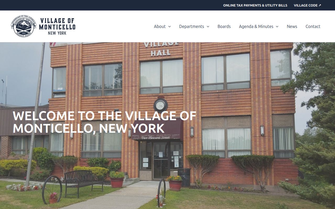 Monticello criminal record access on the official village website