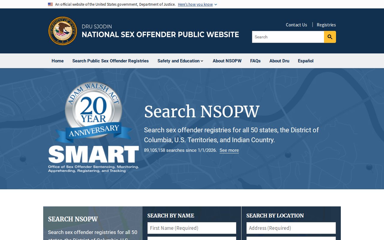Sullivan County sex offender lookup using the national NSOPW search