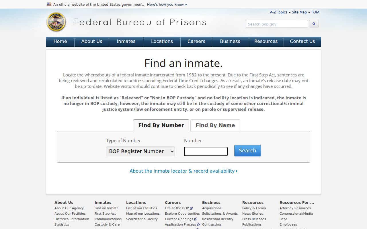 Wurtsboro criminal custody record search in the federal inmate locator